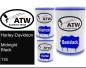 Preview: Harley-Davidson, Midnight Black, 115: 500ml Lackdose + 500ml Klarlack + 250ml Härter - Set, von ATW Autoteile West.